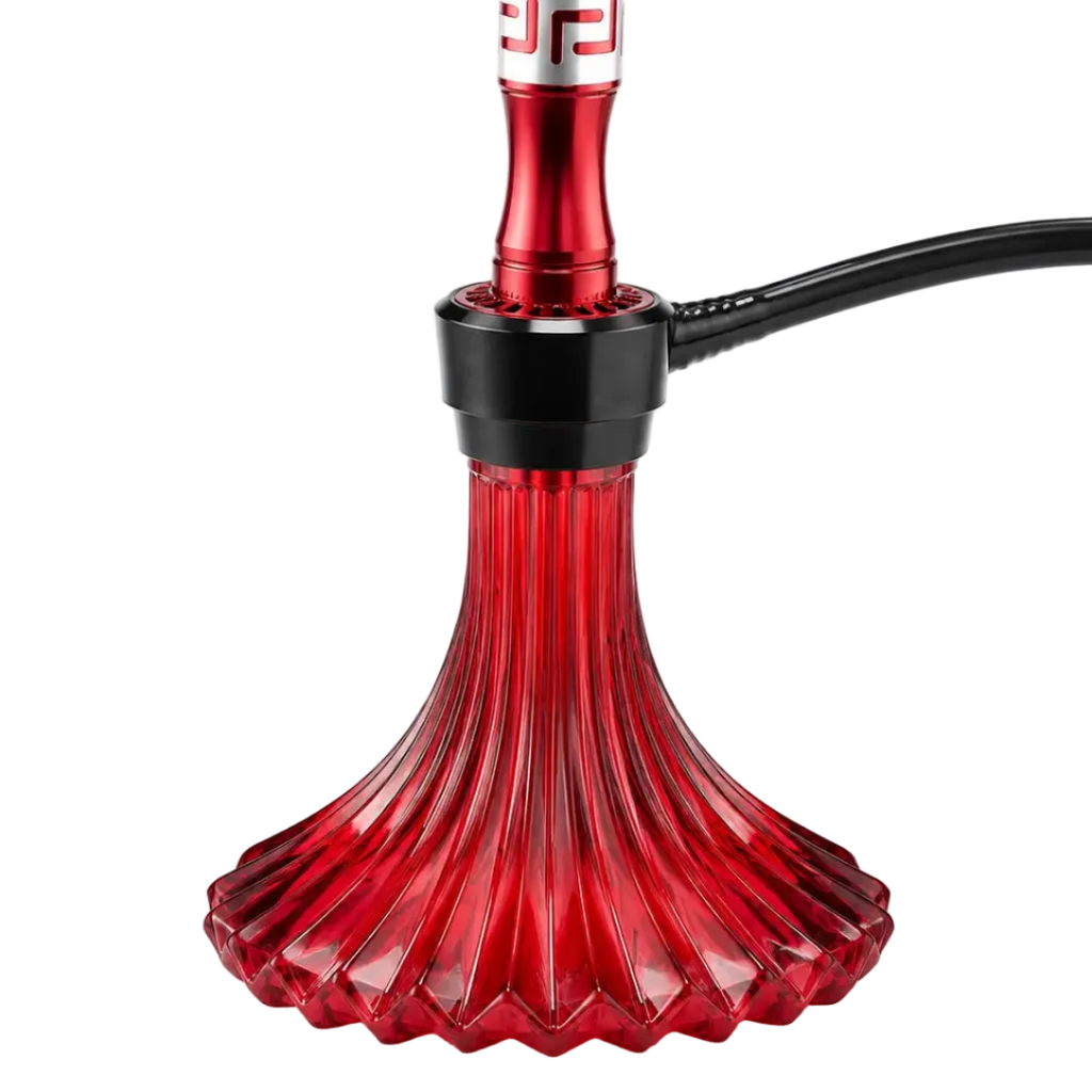 Red Glass Hookah – 1 Hose