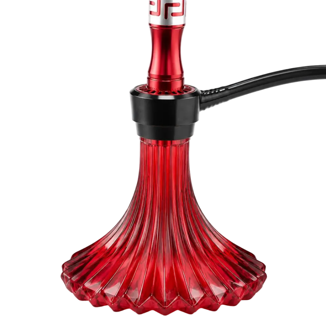 Red Glass Hookah – 1 Hose