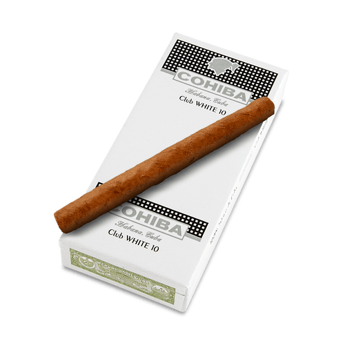 Cohiba White Club cigarillos pack with premium tobacco cigarillos
