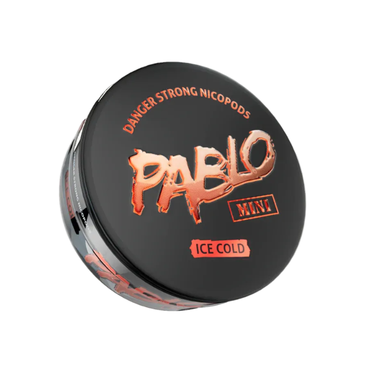 Pablo Mini ice cold nicotine pouches with 30mg/g strength packaging