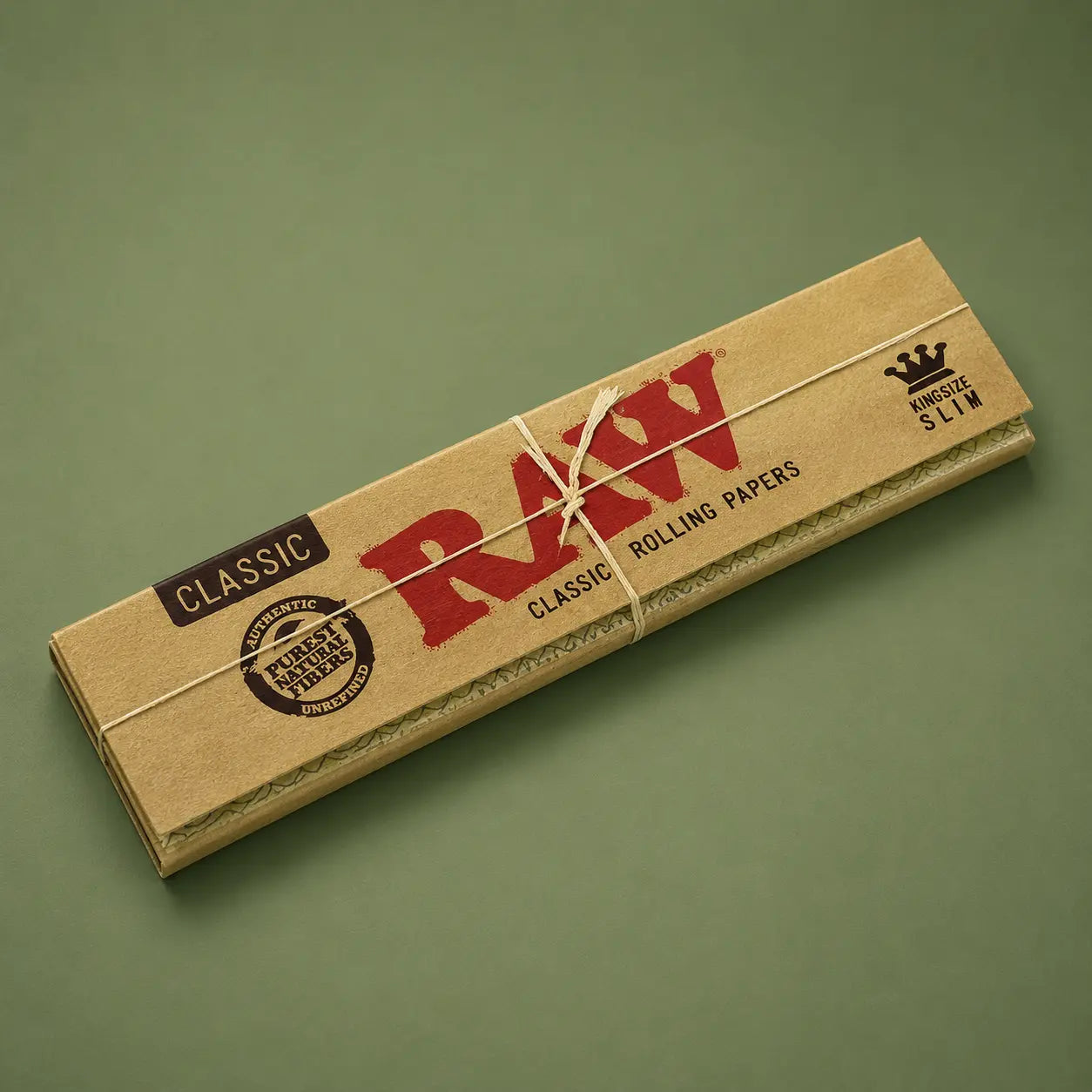 RAW Classic rolling papers pack for smoking accessories.